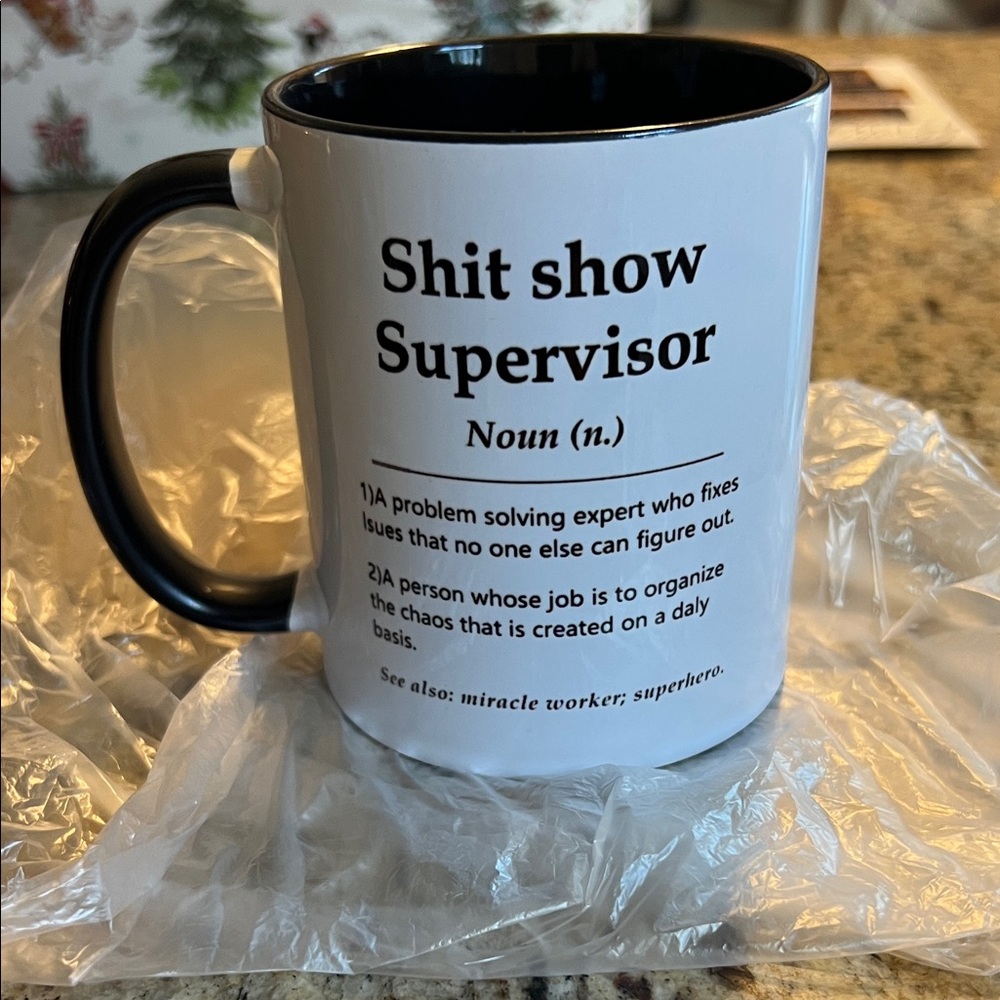 2/$7 Humorous White and Black Mug